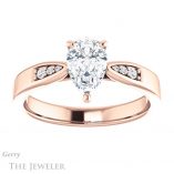 Pear Shaped Forever One Moissanite Engagement Ring #GTJ1232-pear-fb-r 1 Pear Shaped Forever Brilliant Moissanite Engagement Ring #GTJ1232-pear-fb-r