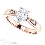 Pear Shaped Forever One Moissanite Engagement Ring #GTJ1232-pear-fb-r 5 Pear Shaped Forever Brilliant Moissanite Engagement Ring #GTJ1232-pear-fb-r