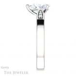 Pear Shaped Forever Brilliant Moissanite Engagement Ring #GTJ1232-pear-fb-w