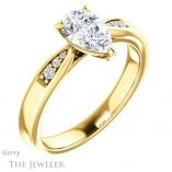 Pear Shaped Forever Brilliant Moissanite Engagement Ring #GTJ1232-pear-fb-y