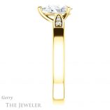 Pear Shaped Forever Brilliant Moissanite Engagement Ring #GTJ1232-pear-fb-y