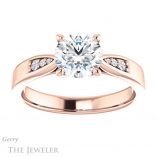 Round Cut Forever One Moissanite Engagement Ring #GTJ1232-round-fo-r 1 Round Cut Forever One Moissanite Engagement Ring #GTJ1232-round-fo-r