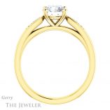 Round Cut Forever One Moissanite Engagement Ring #GTJ1232-round-fo-y 2 Round Cut Forever One Moissanite Engagement Ring #GTJ1232-round-fo-y