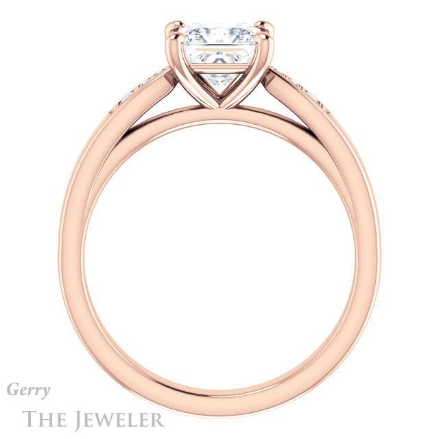 Princess Cut Forever One Moissanite Engagement Ring #GTJ1232-square-fo-r