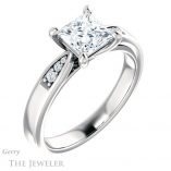 Princess Cut Forever One Moissanite Engagement Ring #GTJ1232-square-fo-w