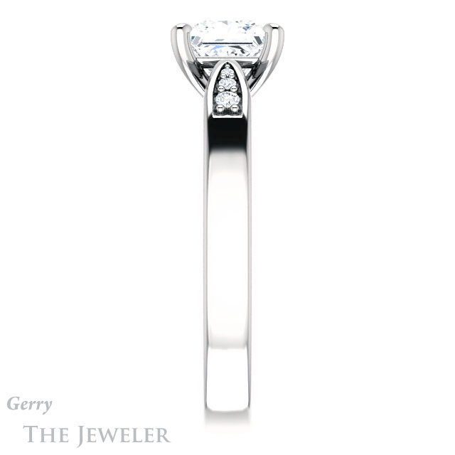 Princess Cut Forever One Moissanite Engagement Ring #GTJ1232-square-fo-w
