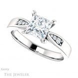 Princess Cut Forever One Moissanite Engagement Ring #GTJ1232-square-fo-w