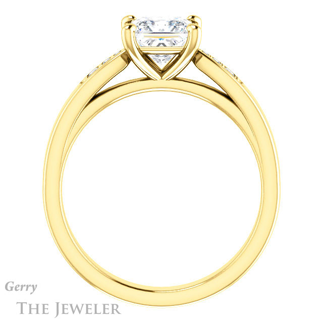 Princess Cut Forever One Moissanite Engagement Ring #GTJ1232-square-fo-y