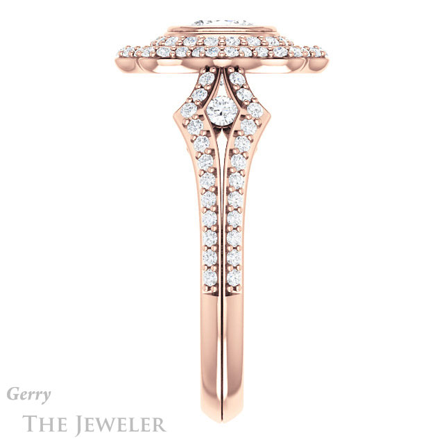 Cushion Cut Forever One Moissanite Engagement Ring #GTJ1233-cushion-fo-r | Gerry The Jeweler Cushion Cut Forever One Moissanite Engagement Ring #GTJ1233-cushion-fo-r