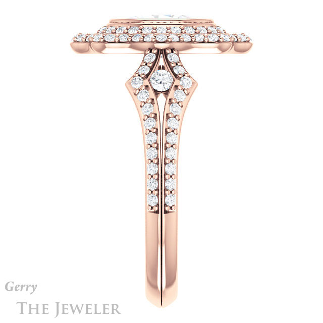 Oval Shaped Forever One Moissanite Engagement Ring #GTJ1233-oval-fo-r | Gerry The Jeweler Oval Shaped Forever One Moissanite Engagement Ring #GTJ1233-oval-fo-r