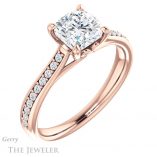 Cushion Cut Forever One Moissanite Engagement Ring #GTJ1238-cushion-fo-r