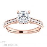 Cushion Cut Forever One Moissanite Engagement Ring #GTJ1238-cushion-fo-r