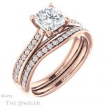 Cushion Cut Forever One Moissanite Engagement Ring #GTJ1238-cushion-fo-r