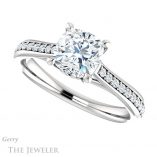 Cushion Cut Forever One Moissanite Engagement Ring #GTJ1238-cushion-fo-w 5 Cushion Cut Forever One Moissanite Engagement Ring #GTJ1238-cushion-fo-w