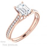 Emerald Cut Forever Brilliant Moissanite Engagement Ring #GTJ1238-emerald-fb-r