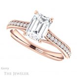 Emerald Cut Forever Brilliant Moissanite Engagement Ring #GTJ1238-emerald-fb-r
