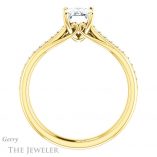 Emerald Cut Forever Brilliant Moissanite Engagement Ring #GTJ1238-emerald-fb-y