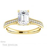Emerald Cut Forever Brilliant Moissanite Engagement Ring #GTJ1238-emerald-fb-y