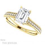Emerald Cut Forever Brilliant Moissanite Engagement Ring #GTJ1238-emerald-fb-y