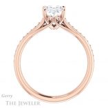 Oval Shaped Forever One Moissanite Engagement Ring #GTJ1238-oval-fo-r