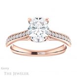 Oval Shaped Forever One Moissanite Engagement Ring #GTJ1238-oval-fo-r