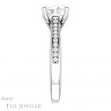 Oval Shaped Forever One Moissanite Engagement Ring #GTJ1238-oval-fo-w