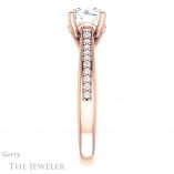 Round Cut Forever One Moissanite Engagement Ring #GTJ1238-round-fo-r
