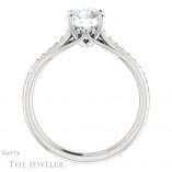 Round Cut Forever One Moissanite Engagement Ring #GTJ1238-round-fo-w 2 Round Cut Forever One Moissanite Engagement Ring #GTJ1238-round-fo-w
