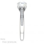Round Cut Forever One Moissanite Engagement Ring #GTJ1238-round-fo-w 3 Round Cut Forever One Moissanite Engagement Ring #GTJ1238-round-fo-w