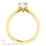 Round Cut Forever One Moissanite Engagement Ring #GTJ1238-round-fo-y 2 Round Cut Forever One Moissanite Engagement Ring #GTJ1238-round-fo-y