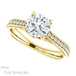 Round Cut Forever One Moissanite Engagement Ring #GTJ1238-round-fo-y 5 Round Cut Forever One Moissanite Engagement Ring #GTJ1238-round-fo-y