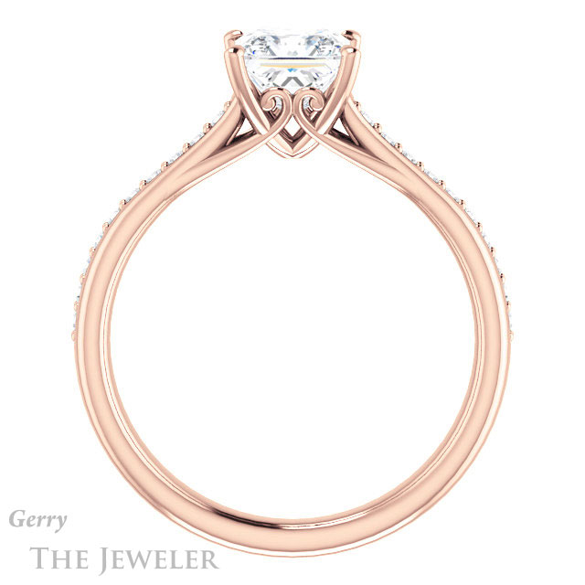 Princess Cut Forever One Moissanite Engagement Ring #GTJ1238-square-fo-r