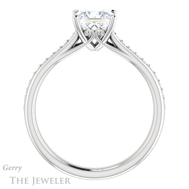 Princess Cut Forever One Moissanite Engagement Ring #GTJ1238-square-fo-w