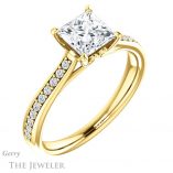 Princess Cut Forever One Moissanite Engagement Ring #GTJ1238-square-fo-y 4 Princess Cut Forever One Moissanite Engagement Ring #GTJ1238-square-fo-y