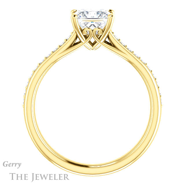 Princess Cut Forever One Moissanite Engagement Ring #GTJ1238-square-fo-y 2 Princess Cut Forever One Moissanite Engagement Ring #GTJ1238-square-fo-y