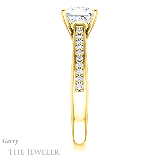 Princess Cut Forever One Moissanite Engagement Ring #GTJ1238-square-fo-y 3 Princess Cut Forever One Moissanite Engagement Ring #GTJ1238-square-fo-y