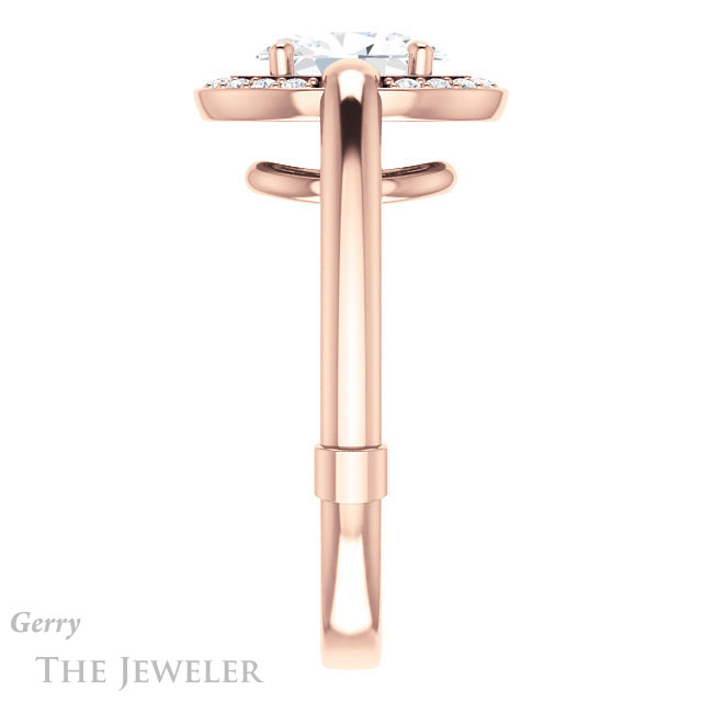 Oval Shaped Forever One Moissanite Engagement Ring #GTJ1239-oval-fo-r | Gerry The Jeweler Oval Shaped Forever One Moissanite Engagement Ring #GTJ1239-oval-fo-r