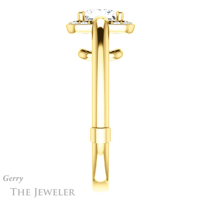 Princess Cut Forever One Moissanite Engagement Ring #GTJ1239-square-fo-y | Gerry The Jeweler Princess Cut Forever One Moissanite Engagement Ring #GTJ1239-square-fo-y