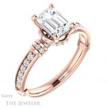 Emerald Cut Forever Brilliant Moissanite Engagement Ring #GTJ1240-emerald-fb-r