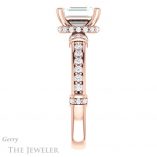 Emerald Cut Forever Brilliant Moissanite Engagement Ring #GTJ1240-emerald-fb-r