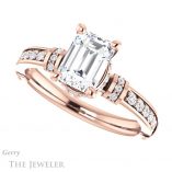Emerald Cut Forever Brilliant Moissanite Engagement Ring #GTJ1240-emerald-fb-r