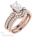 Emerald Cut Forever Brilliant Moissanite Engagement Ring #GTJ1240-emerald-fb-r