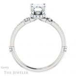 Emerald Cut Forever Brilliant Moissanite Engagement Ring #GTJ1240-emerald-fb-w