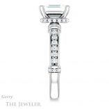 Emerald Cut Forever Brilliant Moissanite Engagement Ring #GTJ1240-emerald-fb-w