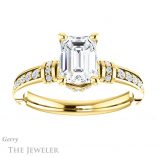 Emerald Cut Forever Brilliant Moissanite Engagement Ring #GTJ1240-emerald-fb-y