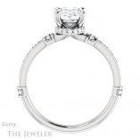 Oval Shaped Forever One Moissanite Engagement Ring #GTJ1240-oval-fo-w