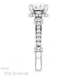 Oval Shaped Forever One Moissanite Engagement Ring #GTJ1240-oval-fo-w