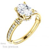 Oval Shaped Forever One Moissanite Engagement Ring #GTJ1240-oval-fo-y