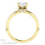 Oval Shaped Forever One Moissanite Engagement Ring #GTJ1240-oval-fo-y