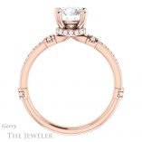 Round Cut Forever One Moissanite Engagement Ring #GTJ1240-round-fo-r